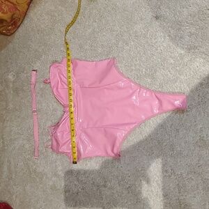 Pleather thong bodysuit